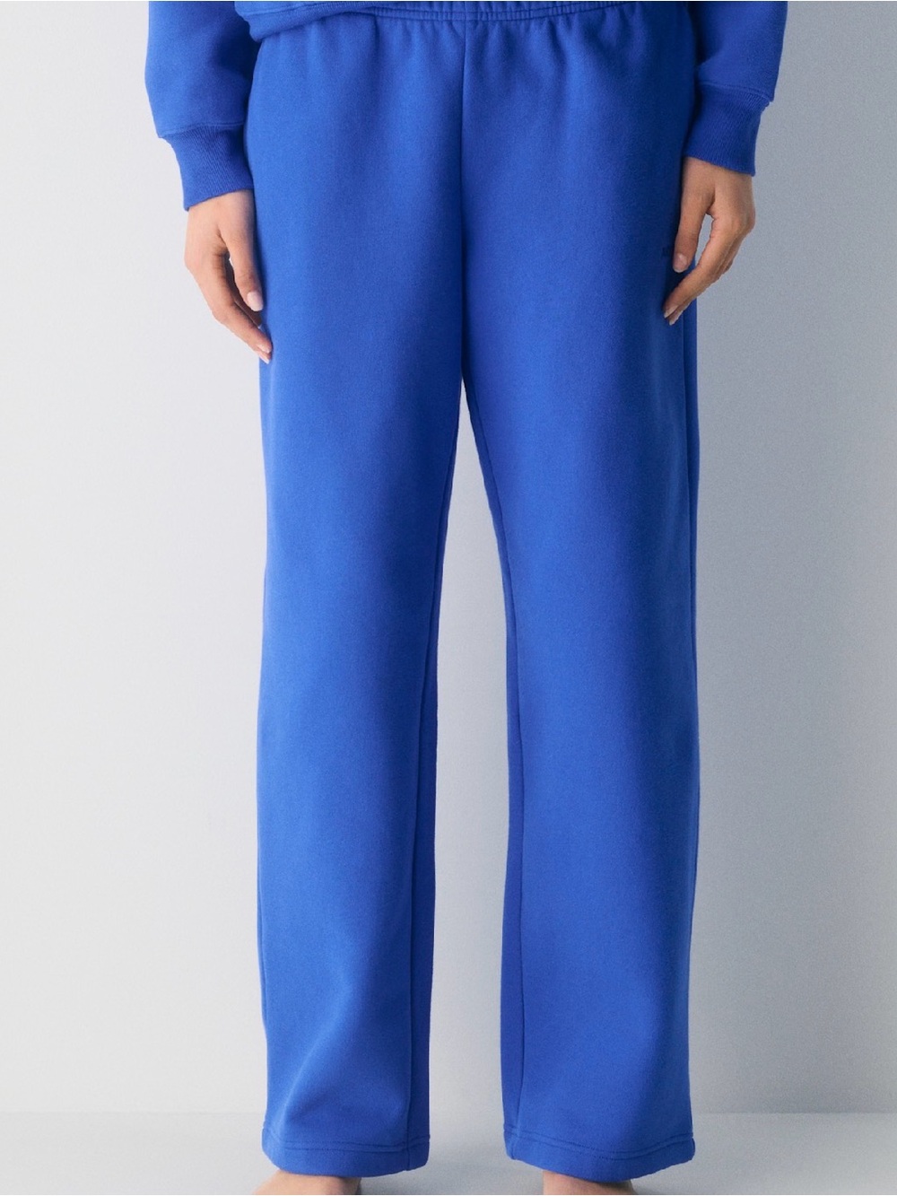 Aritzia Cozy Sweatfleece Boyfriend Wide Sweatpants in Jazz Blue - Picture 3 of 6